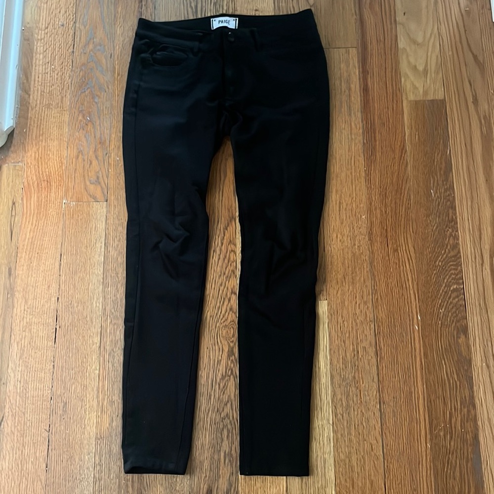 PAIGE | peg super skinny black pants